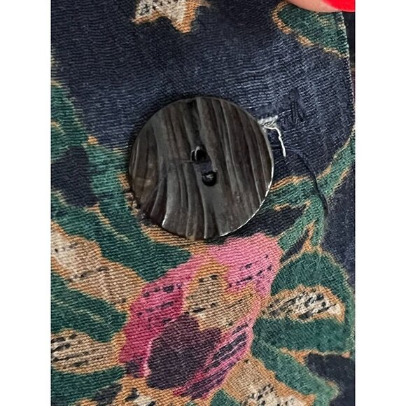 Danielle B Jacket Women M Pink Notch Blazer Floral Valentines Retro 80s Western - Picture 5 of 13